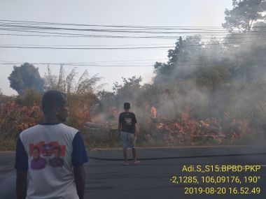 KEBAKARAN HUTAN DAN LAHAN DI JALAN GANDARIA KELURAHAN KACANG PEDANG
