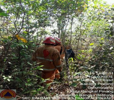 KAWASAN HUTAN PERBATASAN WILAYAH KACE TIMUR DAN KECAMATAN GERUNGGANG TERBAKAR