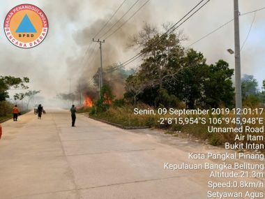 KEBAKARAN HUTAN DAN LAHAN DI BELAKANG PERUMAHAN TANJUNG BUNGA CLUSTER LILY