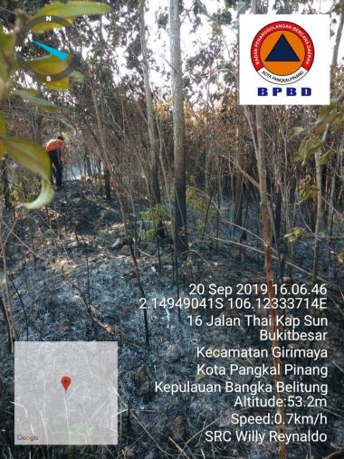 KEBAKARAN HUTAN DAN LAHAN (KARHUTLA) DI KELURAHAN BUKIT BESAR