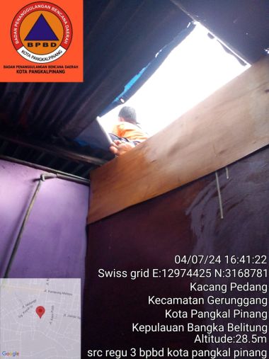KEJADIAN ANGIN KENCANG DI KOTA PANGKALPINANG